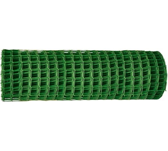 Изображение товара Заборная решетка в рулоне Без бренда 1.8x25 м, ячейка 90х100 мм, пластиковая, зеленая 64541