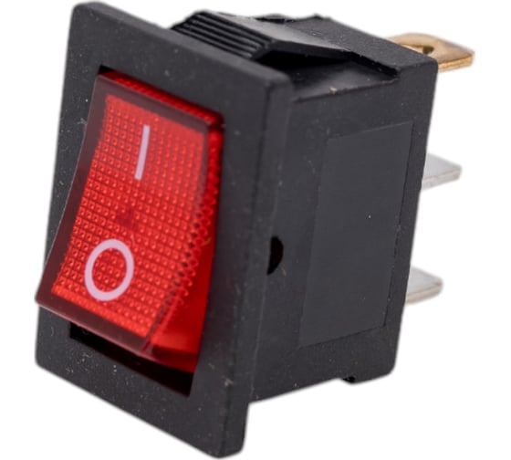 Изображение товара Клавишный выключатель REXANT 12v 15а (3с) on-off красный с подсветкой mini (rwb-206-1, sc-768) 36-2170