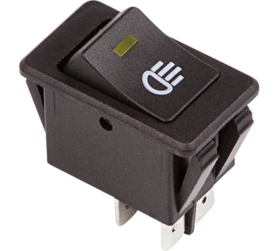 Изображение товара Клавишный выключатель REXANT 12v 35а (4с) on-off с желтой led подсветкой (asw-17d) 36-4442