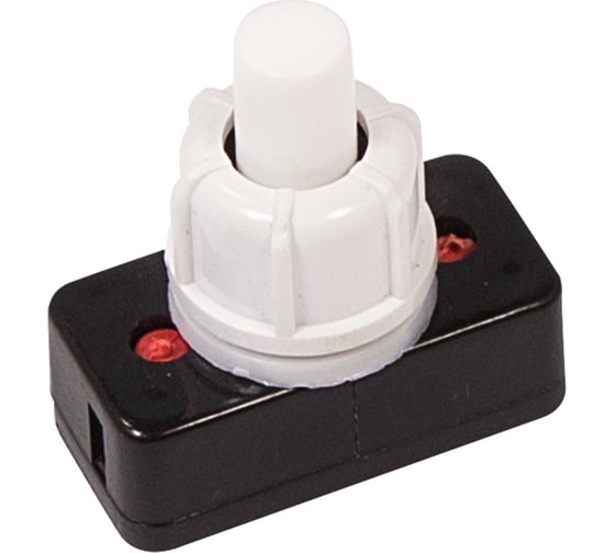 Изображение товара Выключатель-кнопка REXANT 250v 1а (2с) on-off белый (pbs-17a2) (для настольной лампы) 36-3010