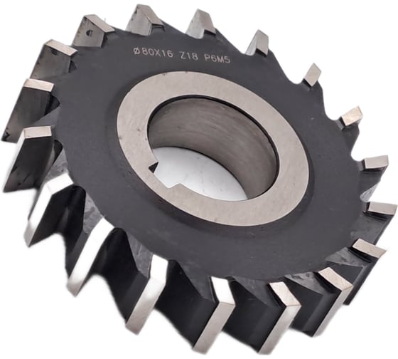 Изображение товара Фреза дисковая трехсторонняя 80x16x27 мм, Р6М5, z=18, прямой зуб TORNERI 046626