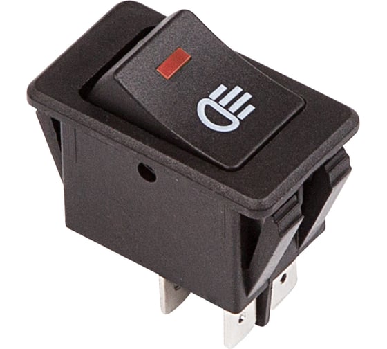 Изображение товара Клавишный выключатель REXANT 12v 35а (4с) on-off с красной led подсветкой (asw-17d) 36-4440