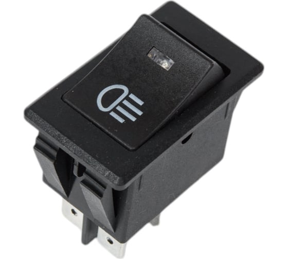 Изображение товара Клавишный выключатель REXANT 12v 35а (4с) on-off с синей led подсветкой (asw-17d) 36-4443