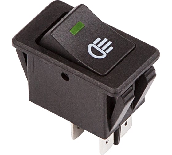 Изображение товара Клавишный выключатель REXANT 12v 35а (4с) on-off с зеленой led подсветкой (asw-17d) 36-4441
