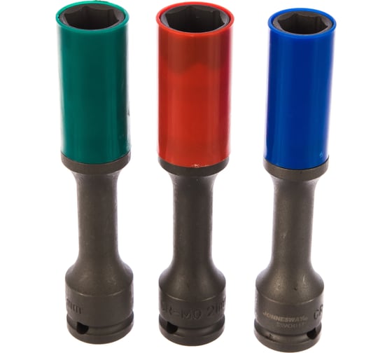 Изображение товара Набор торцевых ударных тонкостенных головок 17, 19, 21 мм Jonnesway S18AD4103S 48851