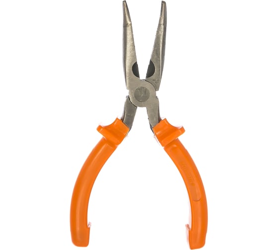 Изображение товара Изогнутые длинногубцы, 160 мм, шлифованные, пластмассовые рукоятки SPARTA Classic 17411