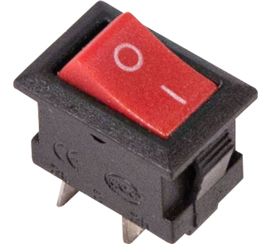 Изображение товара Клавишный выключатель REXANT 250v 3а (2с) on-off красный micro (rwb-101) 36-2011