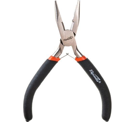 Изображение товара Длинногубцы 130 мм, никелированные, прямые, авторазжим SPARTA Mini 17820