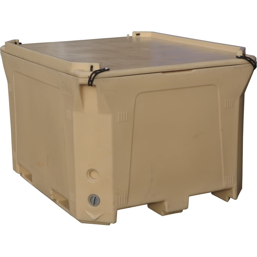 Бежевый контейнер 1470х1180х965 мм с крышкой ТАРА 01323