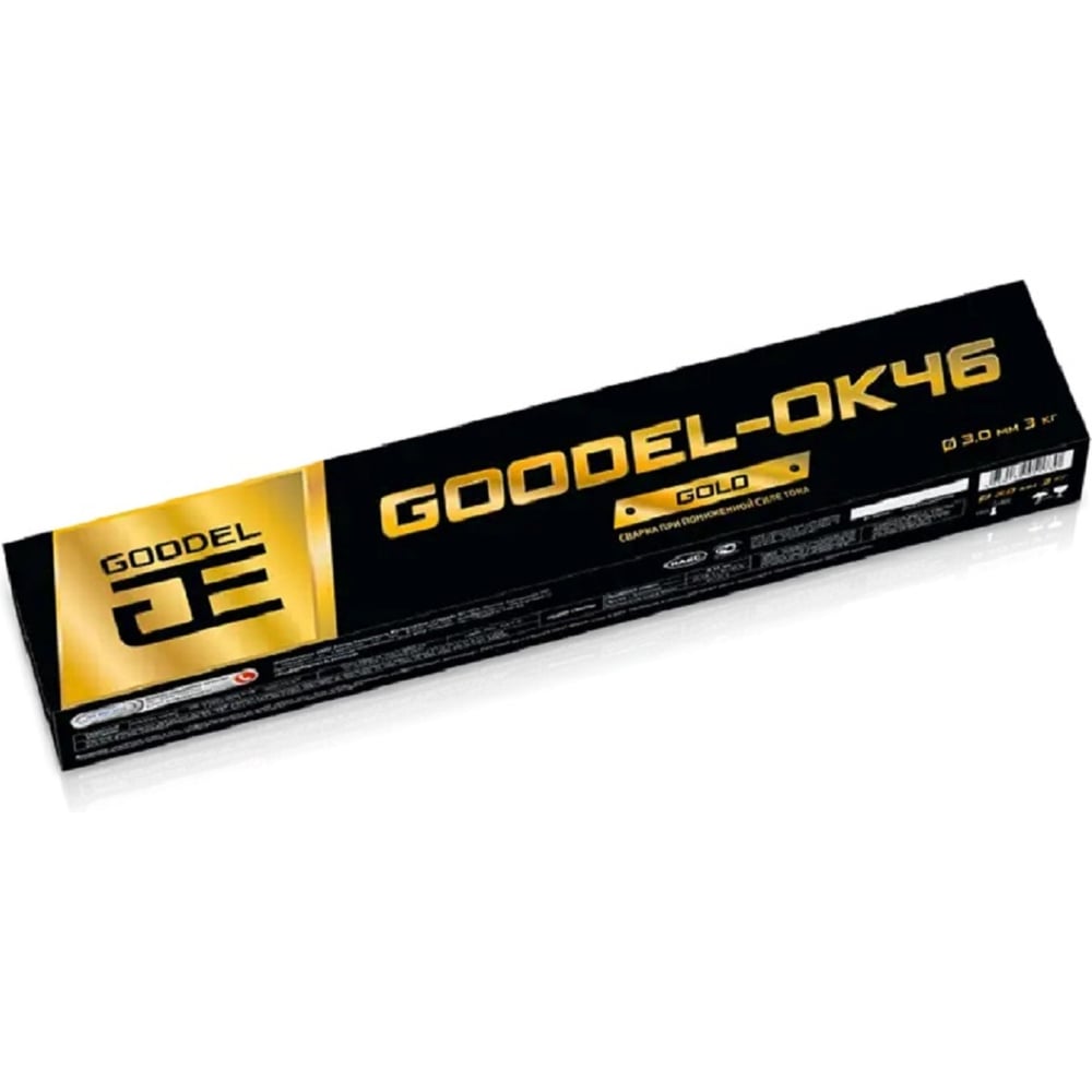 Изображение товара Электроды сварочные ОК-46 GOLD 3. 0х350 мм, 3 кг - высокое качество для сварки углеродистых сталей