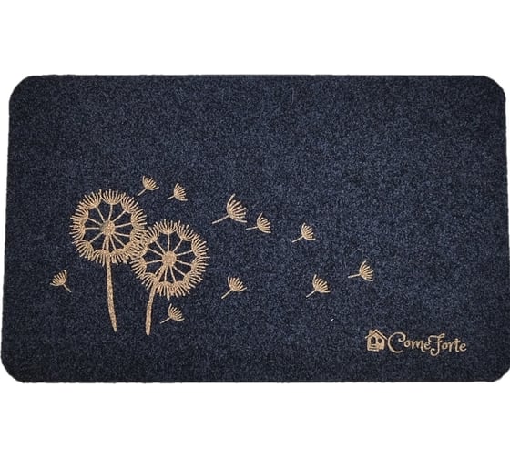 Изображение товара Влаговпитывающий коврик ComeForte «ВЕЛЮР» Одуванчик 60x90см Серый TCLR/W-1008