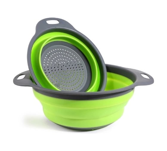 Изображение товара Складной дуршлаг EUROHOUSE 1.2 л, Размер 23.5x21x8.5 см цвета в ассортименте 7879
