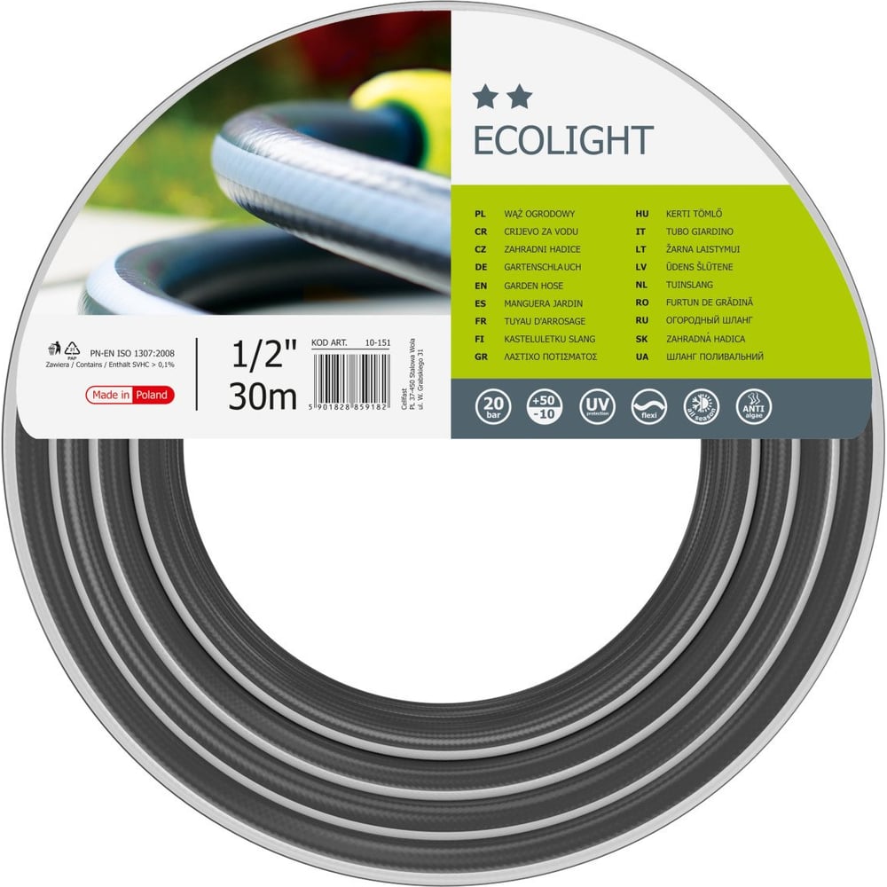 фото Садовый шланг cellfast ecolight 1/2'', 30 м 10-151