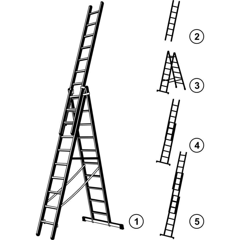 Трехсекционная лестница Zarges