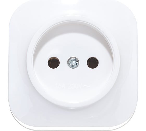 Изображение товара Одноместная розетка IONICH б/з, о/у, 16А, 220В, белая еврослот 1415