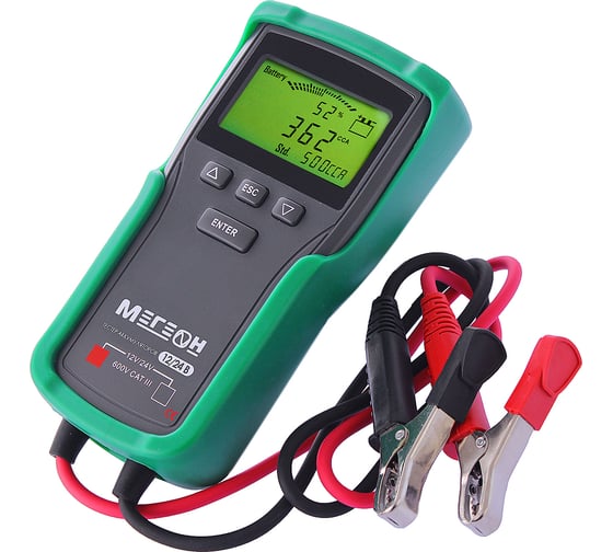 Изображение товара Тестер автомобильного аккумулятора МЕГЕОН 24 В к0000015710