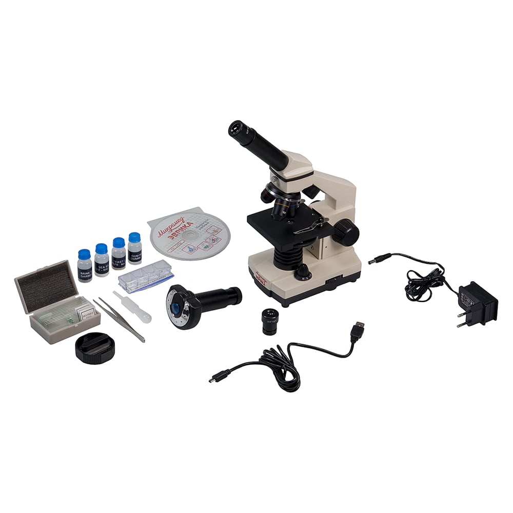 Школьный микроскоп Микромед микроскоп микромед атом 40x 800x в кейсе