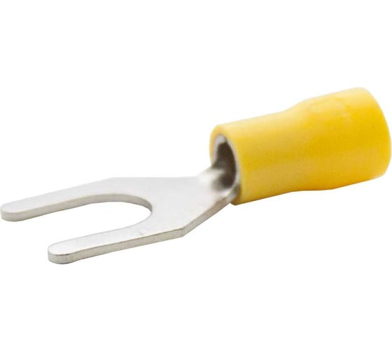 Изображение товара Вилочный изолированный наконечник Engard НВИ 4,0-6,0 отверстие под м8, цвет желтый (1 пакет/50 шт.) NVI-6-8-Y