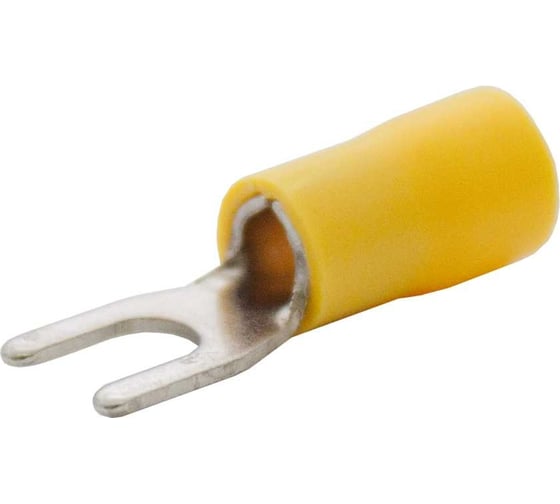 Изображение товара Вилочный изолированный наконечник Engard НВИ 4,0-6,0 отверстие под м4, цвет желтый (1 пакет/50 шт.) NVI-6-4-Y