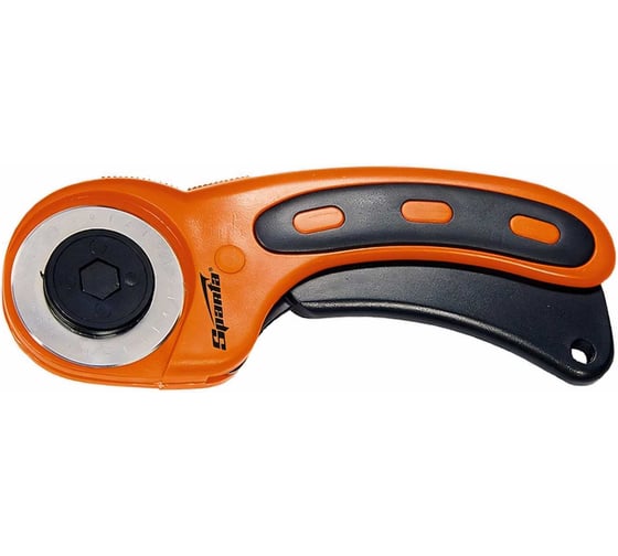 Изображение товара Нож SPARTA 45 мм, вращающееся лезвие-ролик диаметром 45 мм, пластмассовая ручка пистолетного типа 789905