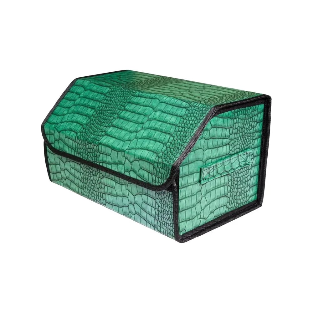 Изображение товара Автомобильный органайзер A2DM РЕПТИЛИЯ из экокожи 50х30х30 зеленый