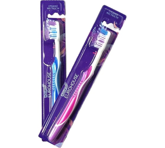 Изображение товара Зубная щетка EUROHOUSE medium, 19 см 14615