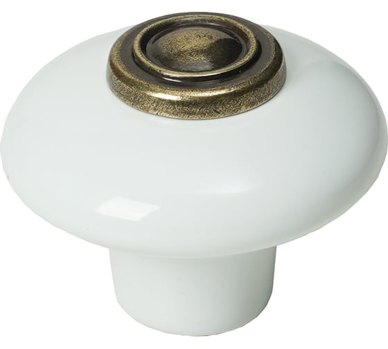 Изображение товара Ручка-кнопка JET 211 замак/керамика белый R211J.025WTQ99