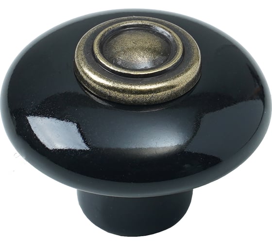 Изображение товара Ручка-кнопка JET 211 замак/керамика мат. черный R211J.025BLQ99