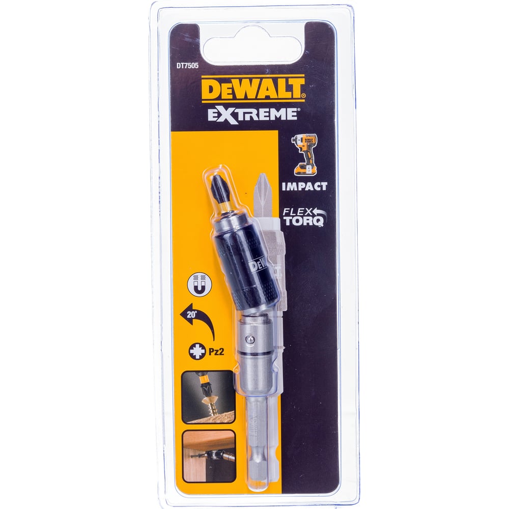 Изображение товара Шарнирный держатель PZ2 25 мм DEWALT DT7505 для бит