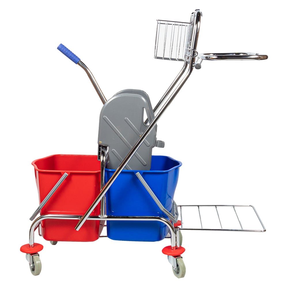 Изображение товара Уборочная тележка NV двухведерная 2x17, с отжимом, с креплением для мешка NV-11987