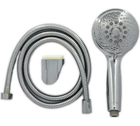 Изображение товара Набор для душа Профсан ПСМ лейка, шланг, держатель, хром PSM-045