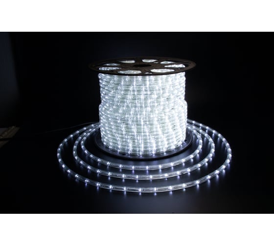 Изображение товара Дюралайт TEAMPROF 2-х провод, 10 мм, белый, 220В TPF-DL-2WH-100-10mm-240-W