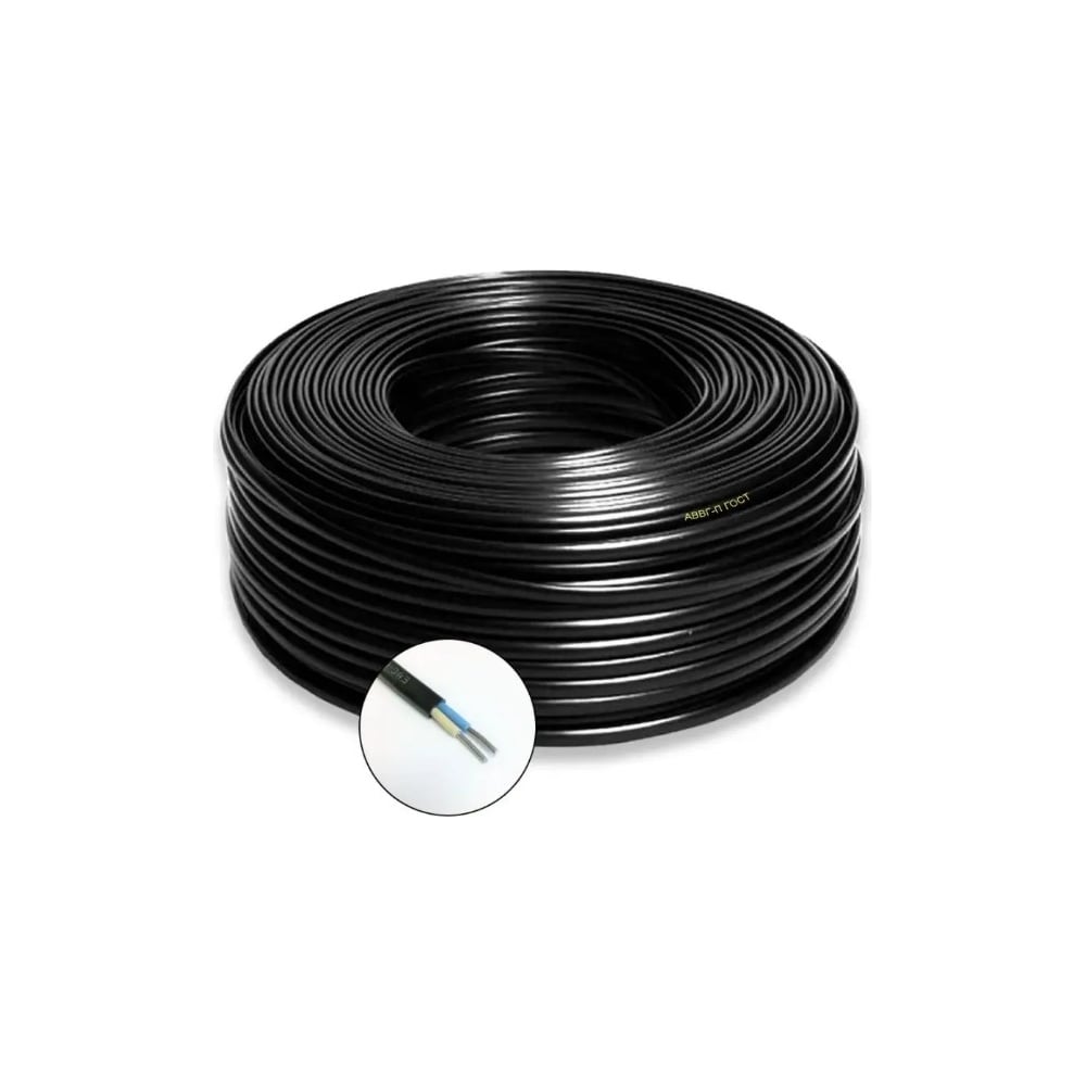 Изображение товара Силовой кабель АВВГ-П ПРОВОДНИК 2x16 мм2, 1 метр