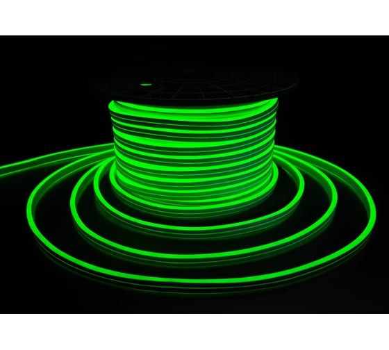 Изображение товара Гибкий неон TEAMPROF, двусторонний, зеленый TPF-FX816D-120-220V-W/G