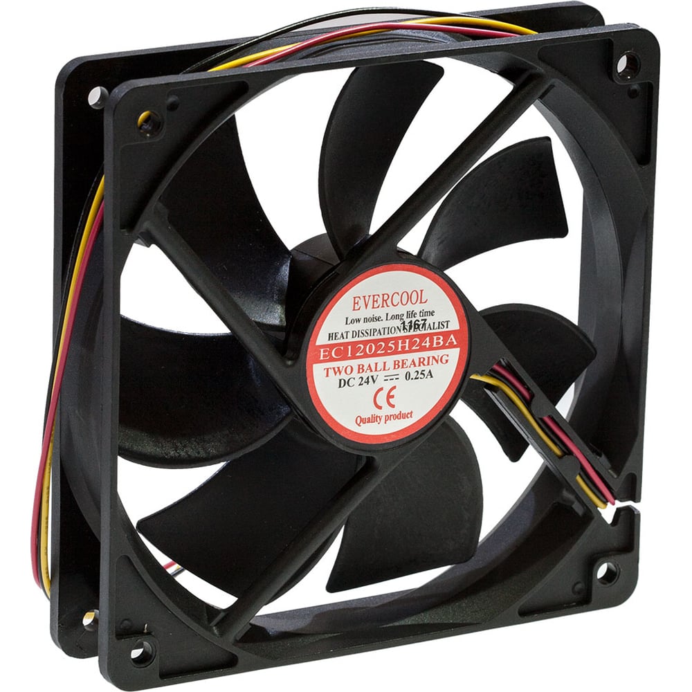 Изображение товара Вентилятор охлаждения EVERCOOL осевой 120x120x25 24V EC12025H24BA