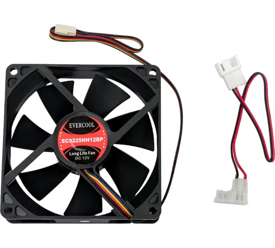 Изображение товара Вентилятор охлаждения EVERCOOL осевой, 92x92x25 12в pwm EC9225HH12BP 2015932586