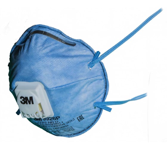 Изображение товара Маска c клапаном 3М 9926P FFP2 NR D, с защитой от кислых газов ниже ПДК 10 шт/уп 7100010170