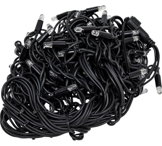 Изображение товара Гирлянда TEAMPROF Бахрома 3x0.6 м, флэш, белый, черная резина TPF-i3х0.6F-RB/W