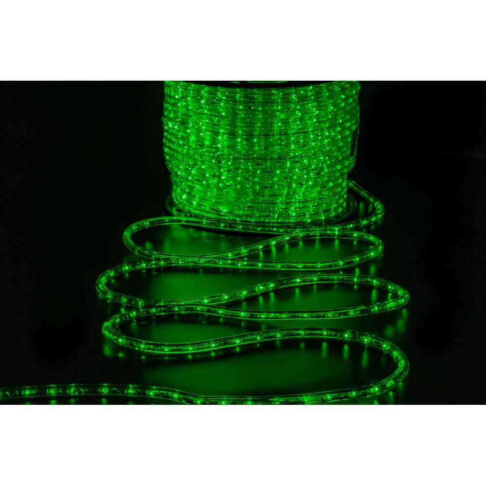 Изображение товара Дюралайт TEAMPROF 2-х провод зеленый 220В, светодиодная лента 100м