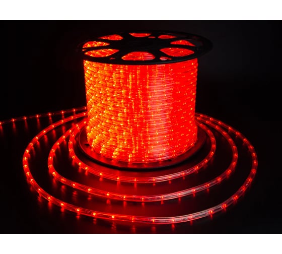 Изображение товара Дюралайт TEAMPROF 2-х провод, 10 мм, красный, 220В TPF-DL-2WH-100-10mm-240-R