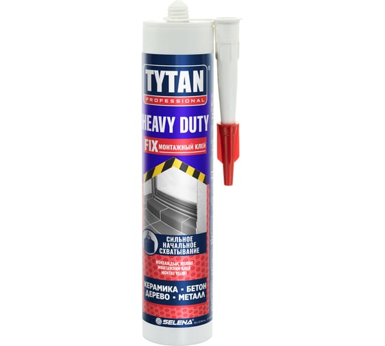 Изображение товара Монтажный клей TYTAN PROFESSIONAL HEAVY DUTY каучуковый 310мл 62963 44015