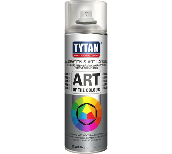 Изображение товара Аэрозольный лак TYTAN PROFESSIONAL ART OF THE COLOUR бесцветный глянец 400 мл 62390 212194