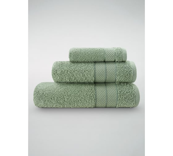 Изображение товара Набор полотенец Guten Morgen Ткань махровая, Аликанте, Светло-Зеленый (30x50 см, 50x100 см, 70x140 см) НПМ-АлСЗ-30-50-70