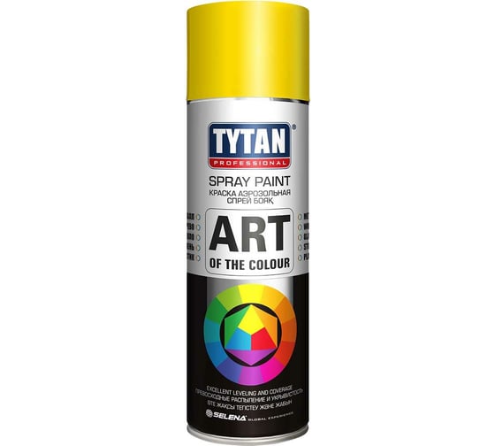 Изображение товара Аэрозольная краска Tytan PROFESSIONAL ART OF THE COLOUR RAL1018, желтая 400мл 93601 54030