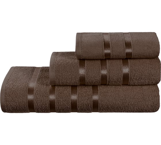 Изображение товара Махровые полотенца Guten Morgen Diana, Авеню, цвет: Темное какао (30x50, 50x90, 70x140 см) ПМD-ТемК-30-50-70