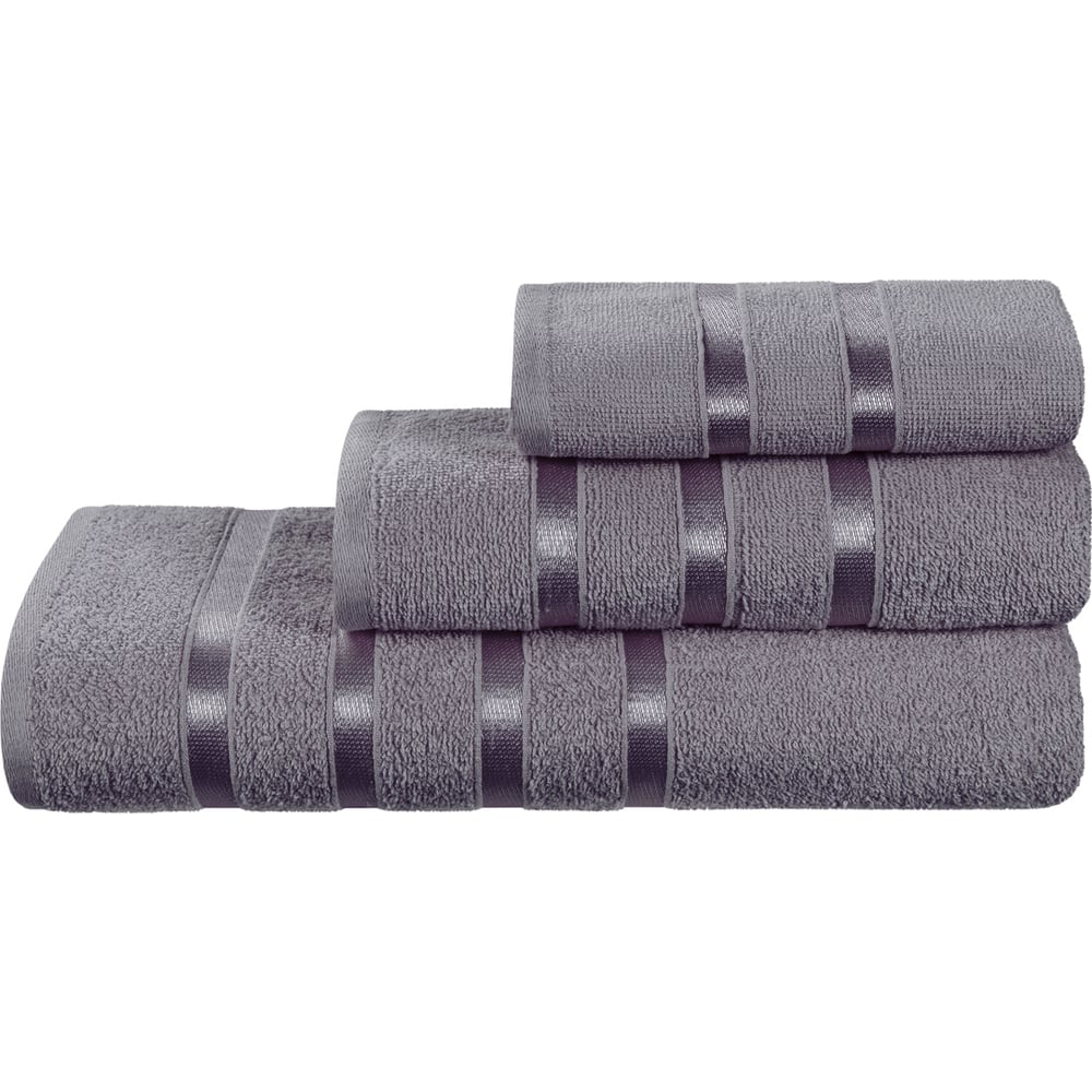 Изображение товара Махровые полотенца Guten Morgen Diana серые 30x50 50x90 70x140 см