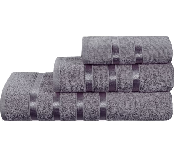 Изображение товара Махровые полотенца Guten Morgen Diana, Авеню, цвет: Грей (30x50, 50x90, 70x140 см) ПМDА-Гр-30-50-70