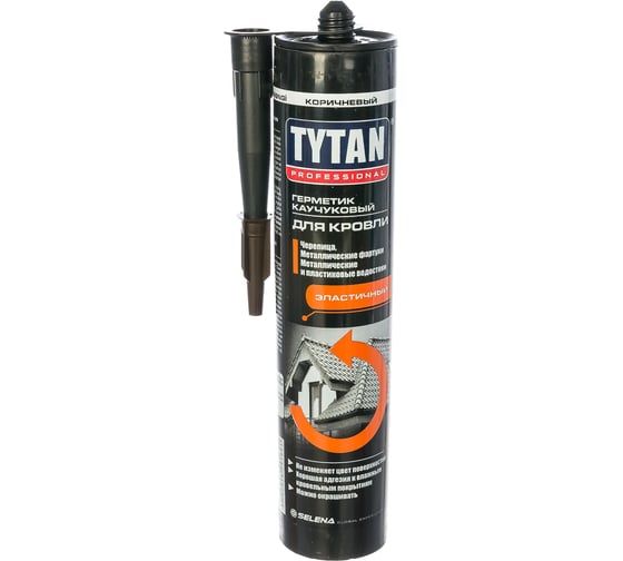 Изображение товара Каучуковый герметик для кровли Tytan PROFESSIONAL коричневый 310мл 91691 279756