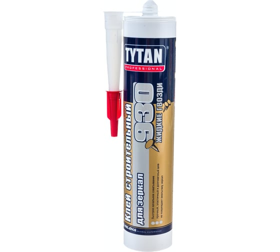 Изображение товара Строительный клей для зеркал Tytan PROFESSIONAL №930, бежевый 0,380кг 23301 109118