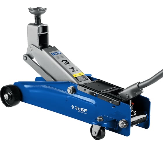 Изображение товара Гидравлический подкатной домкрат 3т, 192-533мм, ЗУБР Профессионал T77 43055-3